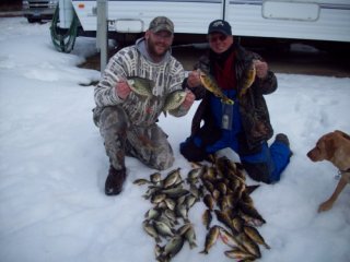 excellent ice fishing at Wausota Resort